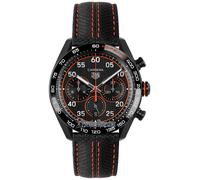 TAG Heuer Carrera X Porsche Orange Racing CBN2A1M.FC6526 Men's Watch - Black Dial, Leather Strap