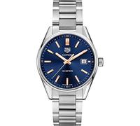 TAG Heuer Men's Carrera 39mm Steel Bracelet & Case Swiss Quartz Blue Dial Analog Watch WAR1112.BA0601