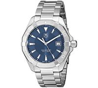 TAG Heuer Orologio da polso da uomo, analogico, al quarzo, in acciaio inox, WAY1112.BA0910, Blu, Bracciale