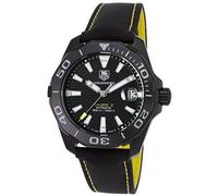 Tag Heuer way218 a-fc6362 uomo Aquaracer borsa in nylon nero, quadrante & Ion placcato in acciaio INOX orologio