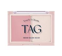 TAG Mood Blush Beam 9g #02 Fair Mauve Dual Palette Glow Beam Blusher Evidenzi...