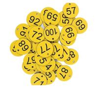 Tag numerici | 3,5 cm, 100 pezzi, Utilizzo in inventario: facile identificazione(Geel)
