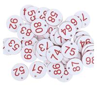 Tag numerici | 3,5 cm, 100 pezzi, Utilizzo in inventario: facile identificazione(White)