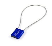 Tag numerici, Sigilli antimanomissione in plastica Fascette fermacavi in nylon riutilizzabili Confezione da 50 multicolore numerate for la sicurezza dei bagagli camion(Blu)