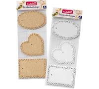 Tag regalo "border", 12 pezzi - Marchio DM Germania - Compatibile con il profissimo - Geschenkanhänger "Bordürenrand", 12 St