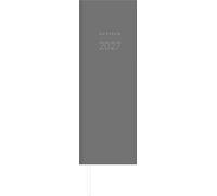 Tagevormerkbuch Leinen 1T/1S 2027: Terminbuch 10x30 cm mit 1 Tage pro Seite, Eckenperforation, Zweimonatsübersicht & Leseband