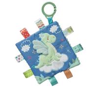 Taggies Crinkle Me - Giocattolo con carta per bambini e sonagli con etichette sensoriali, 16,5 x 16,5 cm, Drago Drax