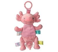 Taggies Sonaglio con carta scoppiettante giocattolo attività con tag sensoriali, 22,9 cm, Lizzy Pink Axolotl