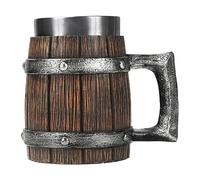 TAGGIO DI BERIZZO | 600 ml di tankard di birra in legno per uomini | Drinkware | TAFFA COFFICE COOL | Coppa di canna di whisky portatile | Canna maschile antica per decorazione