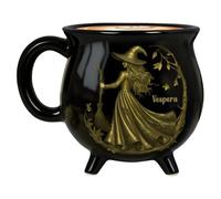 TAGGIO DI CAULDRONNA - HALLOWEEN, CAP CATMIC CATTH STRITH | Tazze cauldron di novità decorativa | Tappelle da caffè da tè gotico per amici familiari Halloween che raduna a casa notti spettrali in