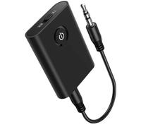 TagIo Adattatore Bluetooth 5.3 per Aereo A 2 Cuffie Wireless, Ricevitore Trasmettitore Bluetooth In con Jack da 3,5 mm per TV