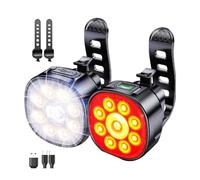 TagIo Luci per Bicicletta [4+6 modalità], Luci per Bicicletta Ricaricabili Tramite USB Anteriori e Posteriori, Luci per Bicicletta Impermeabili IP65 per Strada e Montagna