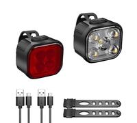 TagIo Luci per Bicicletta Lampada da Ciclismo Ad Alta Luminosità Anteriore e Posteriore USB Ricaricabile per Bici Posteriore Lanterna Impermeabile