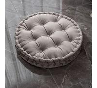 Cuscino Da Pavimento Rotondo Cuscino Da Pavimento Grande In Velluto Olandese Tinta Unita Per Adulti Soggiorno Camera Da Letto Aula Meditazione Yoga All'Aperto Grande Cuscino Da Pavimento,grigio,60cm
