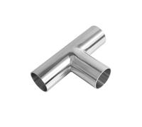 Taglia 19 mm-108 mm Tubo OD Butt Welding Auto Tee 3 Way Lengthen 304 Stainless Steel Sanitary Fitting Splitter Homebrew Beer Wine Pipe Fitting(76 mm Tubo OD)
