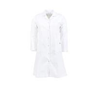 Taglia 50 - Cappotto da donna Planam a maniche lunghe, in cotone, colore: bianco puro