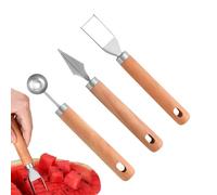 Taglia anguria | 3 pezzi in acciaio - Forchetta per anguria, affettatore e cutter - Per uomini, donne, ragazzi, ragazze, figli, famiglie, amici, viaggi, campeggio,