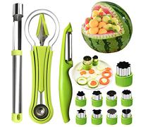 Taglia Anguria, RosyFate 14 pz Set di utensili intaglio frutta, Taglia Anguria a Palline, Paletta per Frutta, Levatorsolo per Mele, Pelapatate, Taglia Melone er Insalate di Frutta Fai Da Te