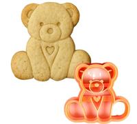 Taglia Biscotti Orsetto con Cuore - Tagliabiscotti Romantico per Bambini - Stampo 3D in PLA 7x7,7 cm - Handmade da Instile3D