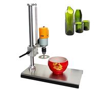 Taglia Bottiglie di Vetro Elettrico, Kit di Utensili per Il Taglio di Bottiglie di Vino con 4 Lame Abrasive, tagliavetro con velocità e Altezza Regolabili, per Bicchieri o Bottiglie