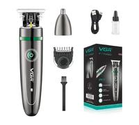 TAGLIA CAPELLI BARBA PROFESSIONALE IMPERMEABILE CORDLESS TRIMMER 2IN1 VGR V-258