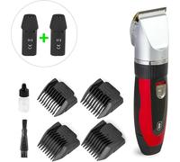 TAGLIA CAPELLI RASOIO BARBA 2 BATTERIE RICARICABILE LAMA CERAMICA RFC-208