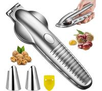 Taglia Castagne,Castagno Clip,pinza castagne,Castagne in Acciaio,Inossidabile Taglia Castagne,Multifunzione Sbuccia della Apri Pela Castagne,Utensili Cucina in Inossidabile.