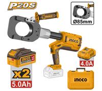 Taglia Cavi Idraulico a Batterie INGCO Taglio Max 85 mm Forza di taglio: 60 kN.