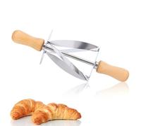 Taglia-croissant, Mattarello per croissant, Rullo per pasta in acciaio inossidabile, Fette per rullo per croissant, Rotella per pasta con manico