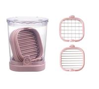 Taglia frutta e affettatrice 2 in 1 in acciaio inossidabile con contenitore per un ' efficiente preparazione della cucina e facile pulizia Affettatrice per frutta antiruggine