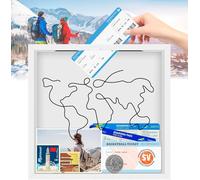 Taglia Larga 30cm Viaggio Adventure Box, Scatola Dei Ricordi, Adventure Archive Box, Regali per Viaggiatori Scatola Ricordi, Scatola della Memoria,Biglietti di Viaggio per la Raccolta di Foto