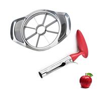 Taglia Mele, Affettatrice di Mele Tagliafrutta Affetta Mele in Acciaio Inox Divisore di Mele Detorsolo di Mele, Robusto e Affilato per Insalate e Cestini di Frutta - Facile da Pulire