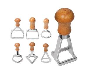 Taglia Pasta per Ravioli e Stampatore Per Pasta Con Manico In Legno