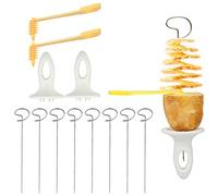 Taglia Patate a Spirale,12 Pezzi Taglierina a Spirale,Creativo Spirale Della Patata,Potato Spiral Cutter,Taglierina Manuale Della Patata,per Frutta Verdura Carne alla Griglia Campeggio Feste
