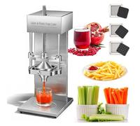 Taglia patate e spremiagrumi commerciale,estrattore elettrico 2 in 1 for agrumi con 3 lame,taglia patate automatico resistente e spremiagrumi arancia e limone,for strisce di patates,carote e cetrioli