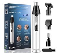 Taglia Peli Naso e Orecchie Professionale Indolore, Ricaricabile Impermeabile IPX7 (bianca)