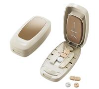 Taglia Pillole, Taglia Pillole di Precisione, Dividi Pastiglie, Tagliapillole Precisione in 2 e 4, Taglia Pastiglie Uso Quotidiano/Viaggio, Adatto a Tablet di Tutte Dimensioni (Bianco)