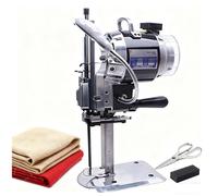 Taglia-tessuti Industriale, Macchina con Coltello Rettilineo Verticale 1200W, Affilatura Automatica, Illuminazione LED, Spessore di Taglio 110-390mm Per Tessuto/Pelle/Carta(390mm)