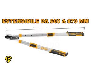 Taglia Tronca rami Forbice Telescopica per potatura INGCO 5 posizioni 650-850 mm