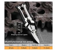 Taglia Tubi, Forbice di ferro da stiro di latta, cesoie in metallo taglio angolo di 45 gradi angolo pvc taglierina professionale industria professionale(5-speed Stripping)