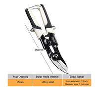 Taglia Tubi, Forbice di ferro da stiro di latta, cesoie in metallo taglio angolo di 45 gradi angolo pvc taglierina professionale industria professionale(250mm)