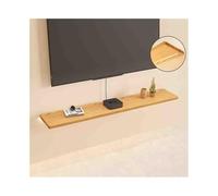 Taglia Unica Mensole TV sospese, mensola TV da parete da 63,0/70,8" con luce LED, mensole portaoggetti moderne in legno massello, mensole da parete sotto le TV con contenitori(Natural,180cm)