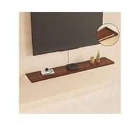 Taglia Unica Mensole TV sospese, mensola TV da parete da 63,0/70,8" con luce LED, mensole portaoggetti moderne in legno massello, mensole da parete sotto le TV con contenitori(Bruin,160cm)
