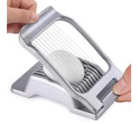 Taglia Uovo Sodo in alluminio, Affettatrice per Uova in Acciaio Inox, Tagliauova Manuale professionale Lavabile in Lavastoviglie, Fili Tagliauovo Tensione per Uova, Kiwi, Fragole, Cibi Morbidi