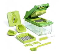 Taglia Verdure e Mandolina Affetta Verdure, Tritatutto Manuale Cetrioli Cipolle, Struttura Robusta con Contenitore, Facile da Pulire, Gadget Cucina Originali Regalo Perfetto