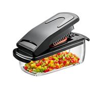 Taglia Verdure e Spiralizzatore, Mandolina per Verdure Professionale, con Contenitore, Tappo per la Conservazione e Spazzola la Pulizia, Smontabile, Gadget Cucina Regali