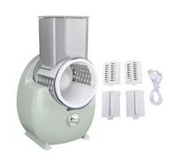 Taglia Verdure Elettrico, Tritaverdure Portatile Ricaricabile, Multifunzionale con 3 Lame, Potente e Veloce - Sicuro con Blocco di Sicurezza, Ideale per e Uso Esterno (Verde)