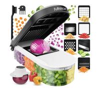 TAGLIA VERDURE MANDOLINA AFFETTA VERDURE TRITATUTTO COMPATTO 6-IN-1 BIANCO MULTI