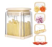 Taglia Verdure Manuale Affetta Verdure Tagliaverdure con 4 Lame Intercambiabili