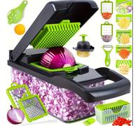 Taglia Verdure Multifunzione 14 Pezzi Mandolina Affetta Cubetti Julienne